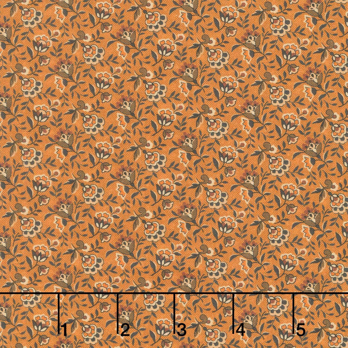 Midnight Cheddar - Fall Flowers Cheddar Yardage