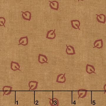 Oak Alley - Flowing Leaf Gold Yardage