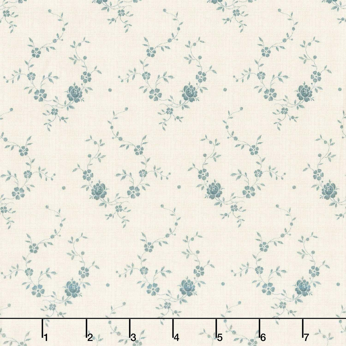 Blue Palisades - Roses Cream Yardage