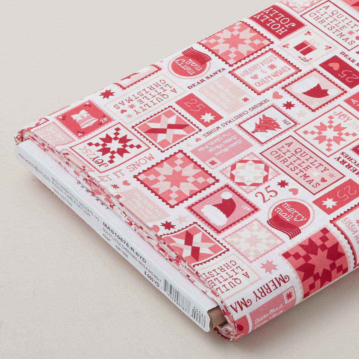 Quilty Little Christmas - Letters Red 8 Yard Bolt