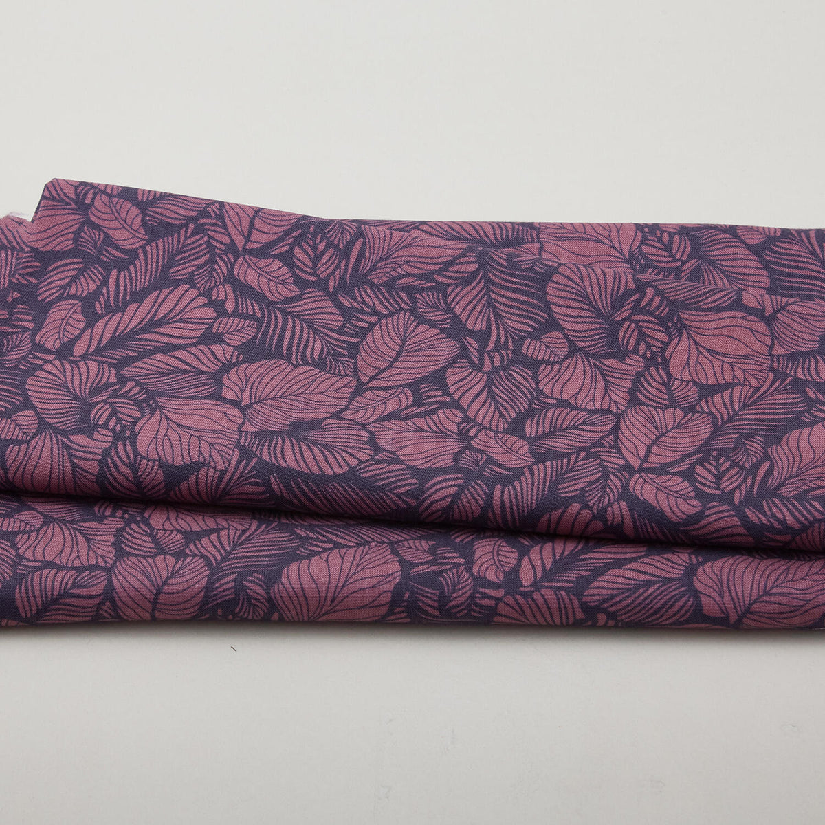 Carnaby Street - Leaves Berry/Navy 2 Yard Cut