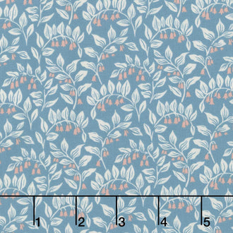 Cottage Flowers - Solomon's Seal Blue Yardage