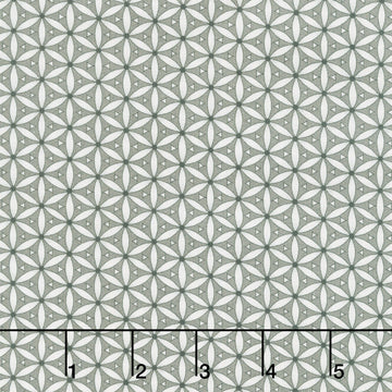 Moonlit Walk - Geo Pattern Grey Yardage