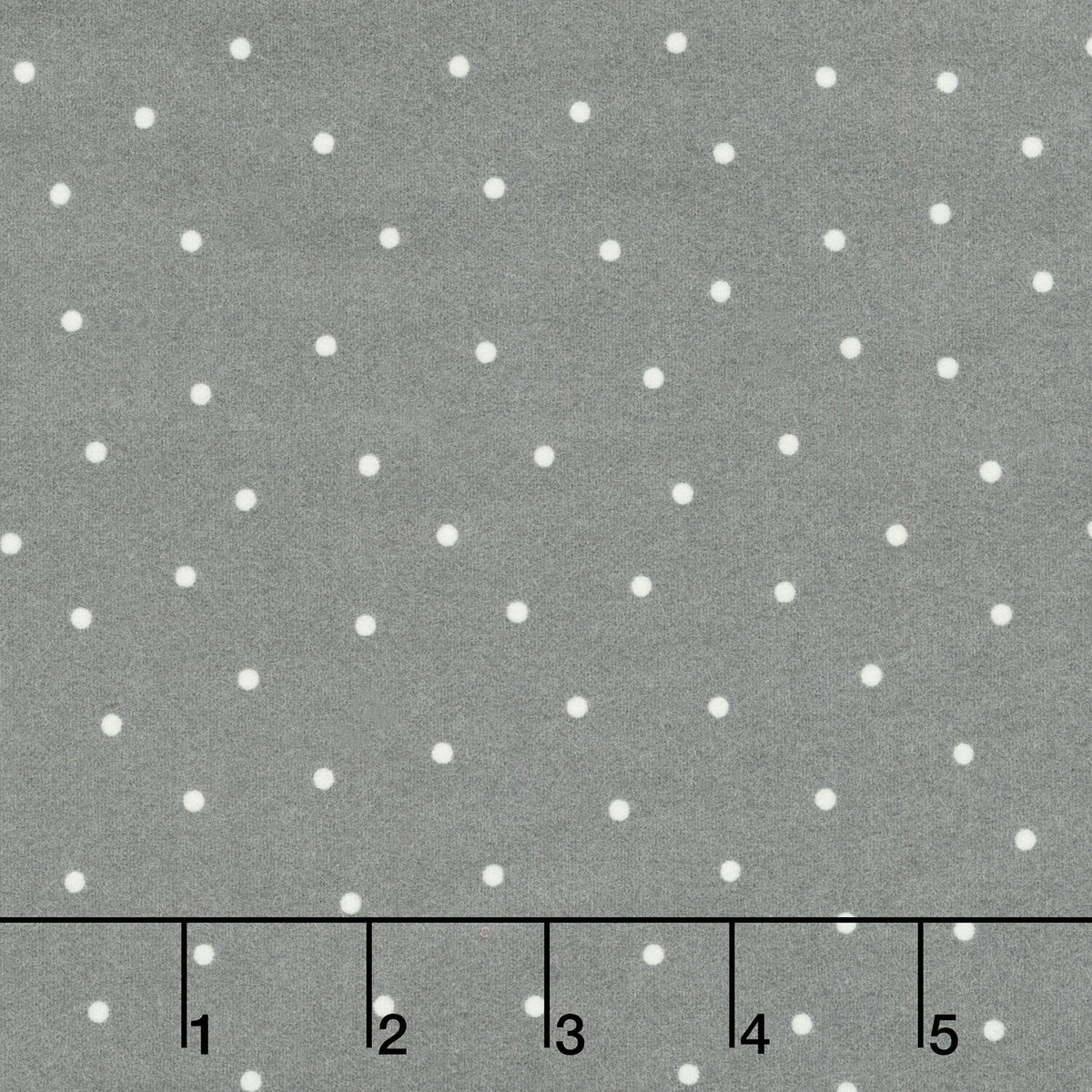 Kimberbell Basics Flannel - Small Dot Grey/White Yardage