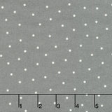 Kimberbell Basics Flannel - Small Dot Grey/White Yardage