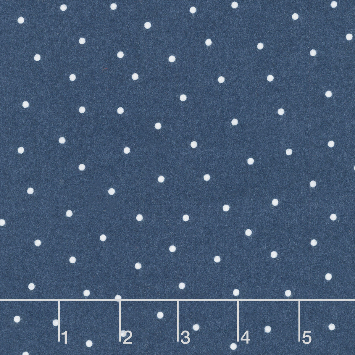 Kimberbell Basics Flannel - Small Dot Navy/White Yardage