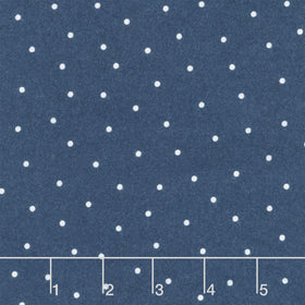 Kimberbell Basics Flannel - Small Dot Navy/White Yardage