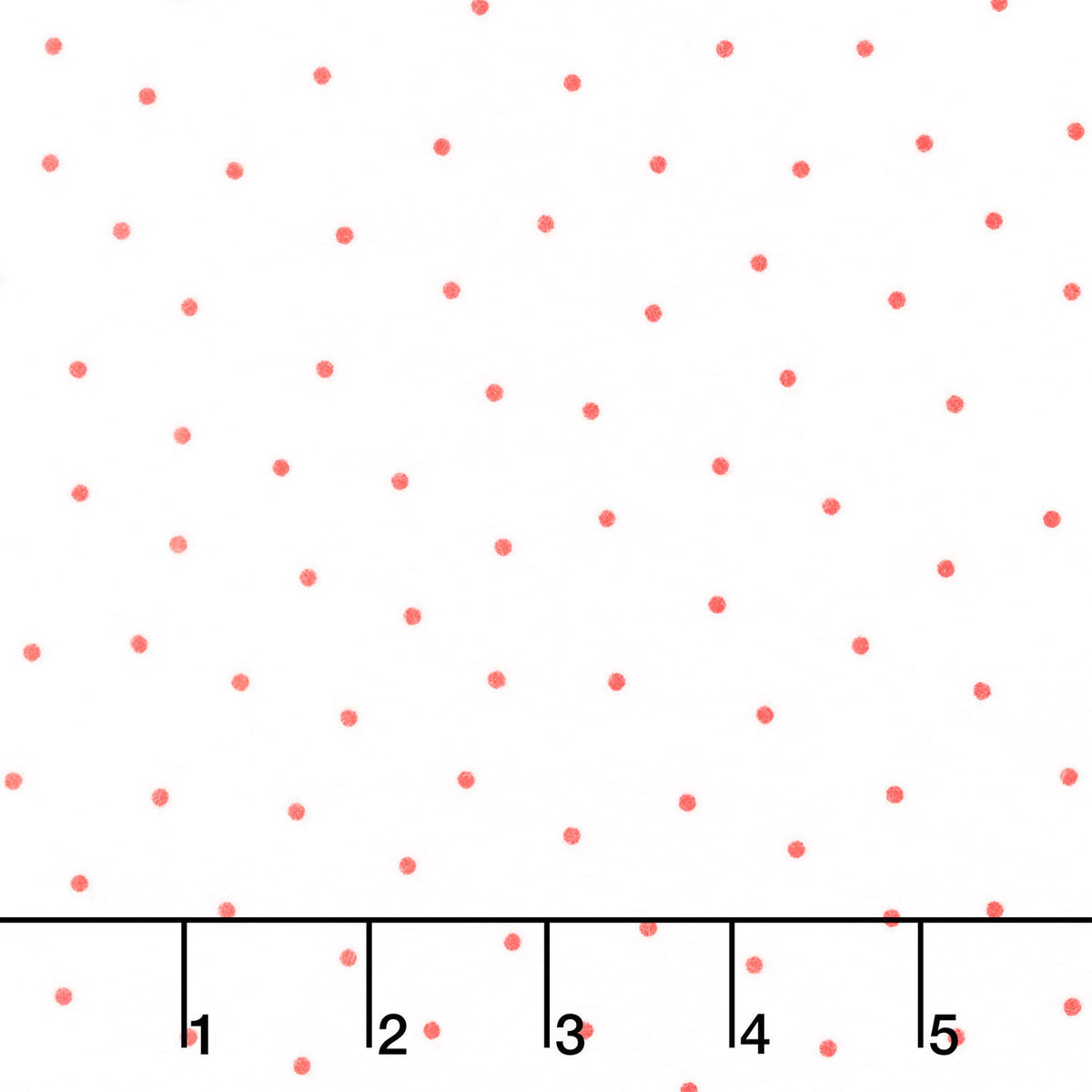 Kimberbell Basics Flannel - Small Dot White/Red Yardage