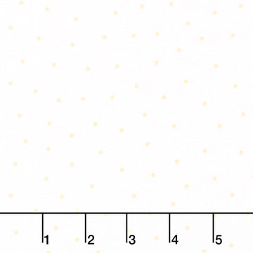 Kimberbell Basics Flannel - Small Dot White/Yellow Yardage