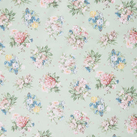 Terrace Blooms - Bouquets Green Yardage
