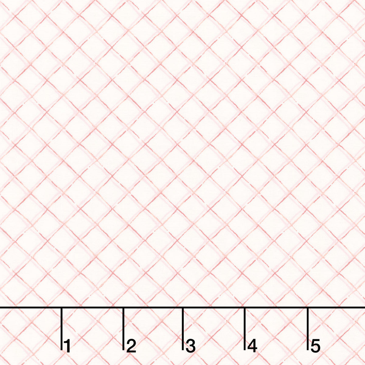 Terrace Blooms - Plaid Pink/White Yardage
