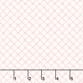 Terrace Blooms - Plaid Pink/White Yardage