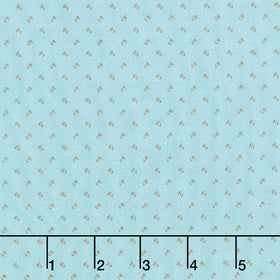 Terrace Blooms - Dot Bud Blue Yardage