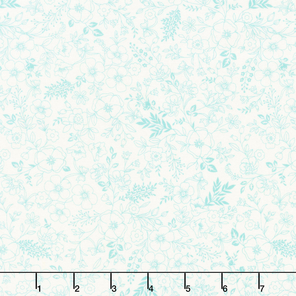 Star Spangled Beauty - Toile Aqua Yardage