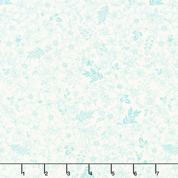 Star Spangled Beauty - Toile Aqua Yardage