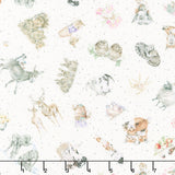 Together Is Better - Tossed Animals Cream Yardage