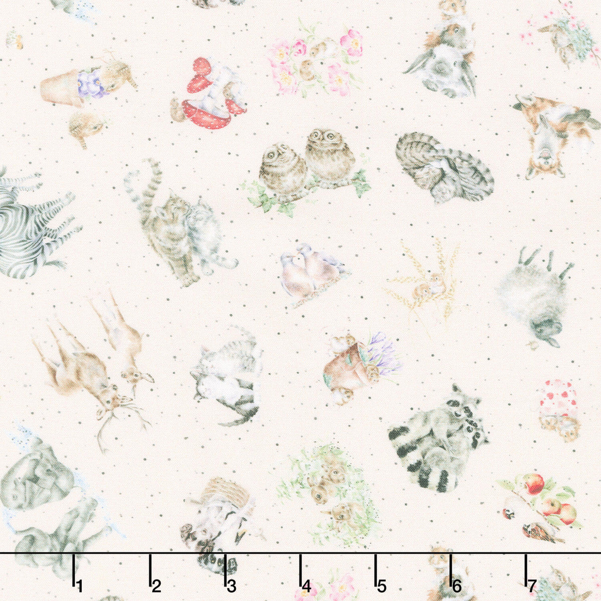 Together Is Better - Tossed Animals Pale Pink Yardage