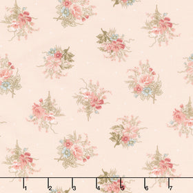Meadow Blush - Small Bouquet Pink Yardage