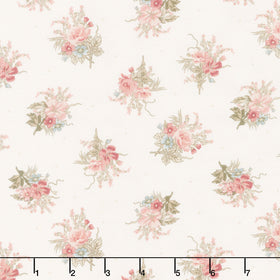 Meadow Blush - Small Bouquet White Yardage