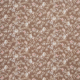 Meadow Blush - Birds and Butterflies Brown Yardage