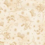 Christmastime - Snowmen Cream Yardage