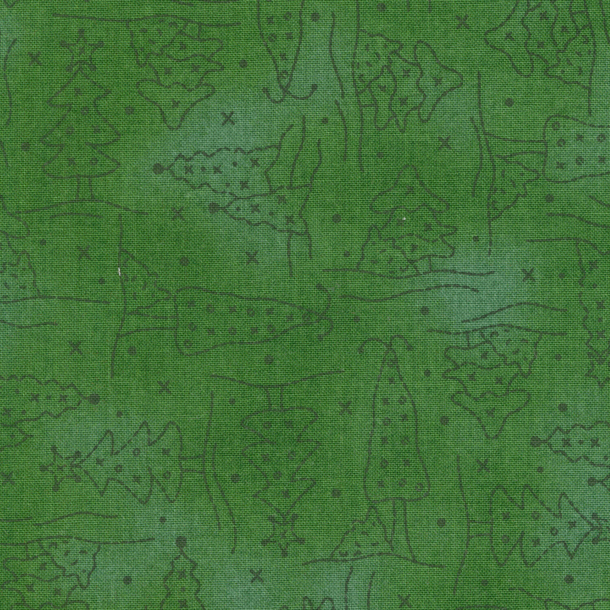 Christmastime - Christmas Trees Green Yardage
