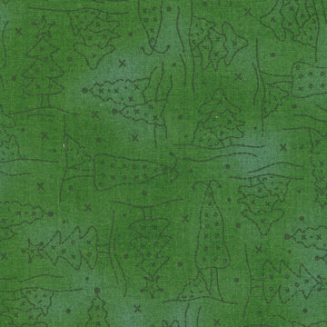Christmastime - Christmas Trees Green Yardage