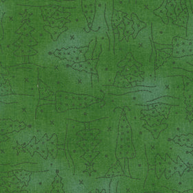 Christmastime - Christmas Trees Green Yardage