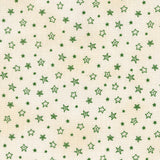 Christmastime - Stars Cream Green Yardage