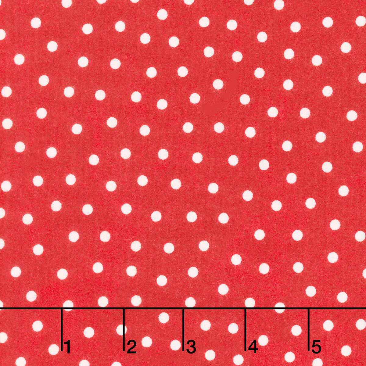 Snowtop Mountain Flannel - Dots Red Yardage
