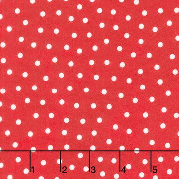Snowtop Mountain Flannel - Dots Red Yardage