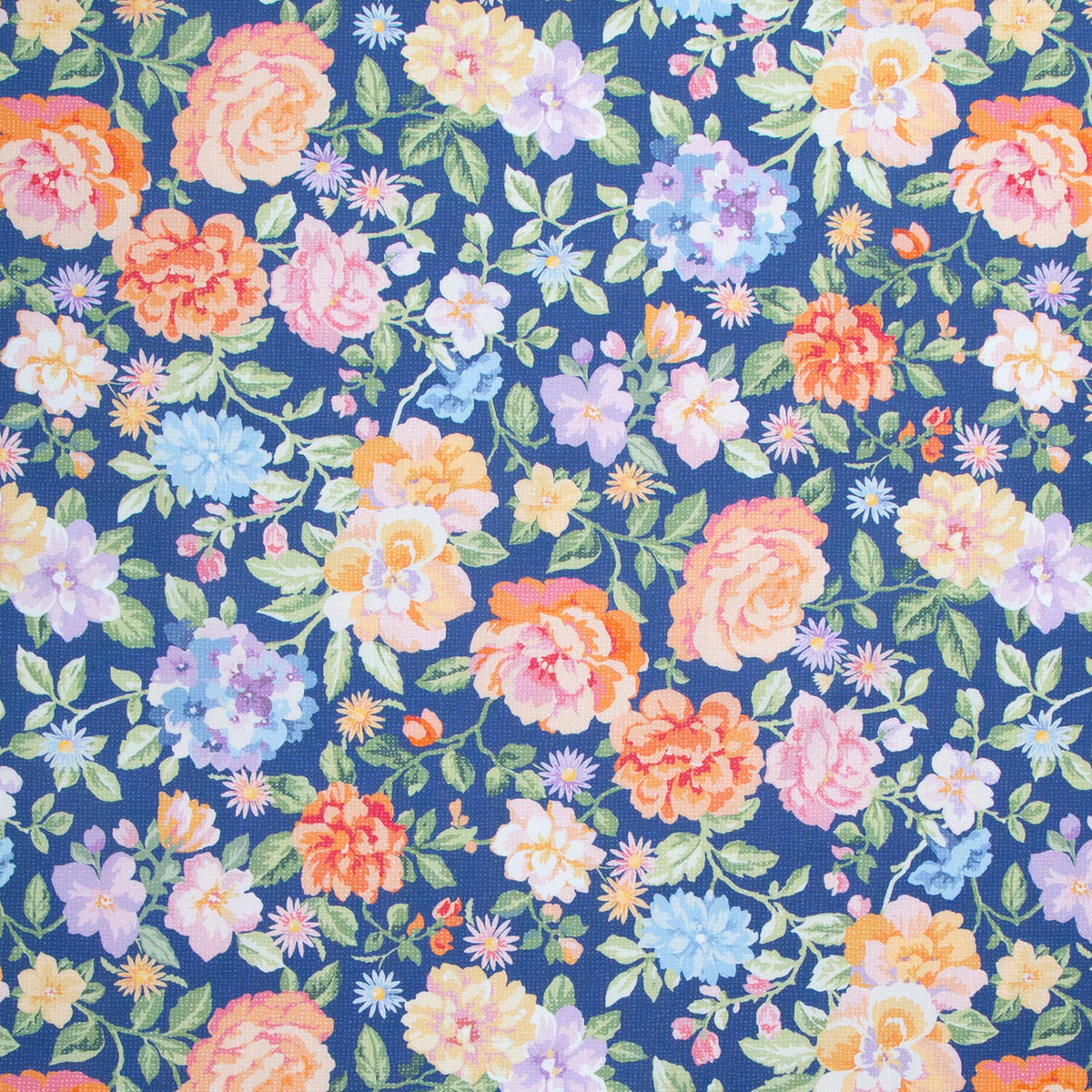 Gathering Sun - Floral Blue Multi Yardage
