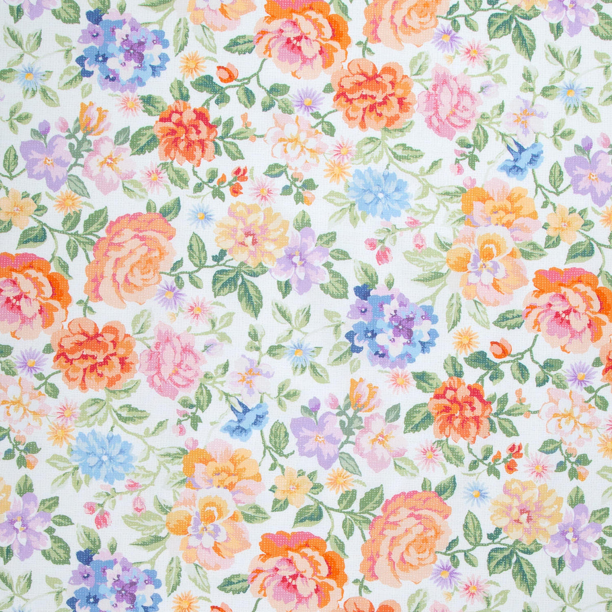 Gathering Sun - Floral White Multi Yardage