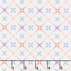 Gathering Sun - Quilt Diamond White Multi Yardage