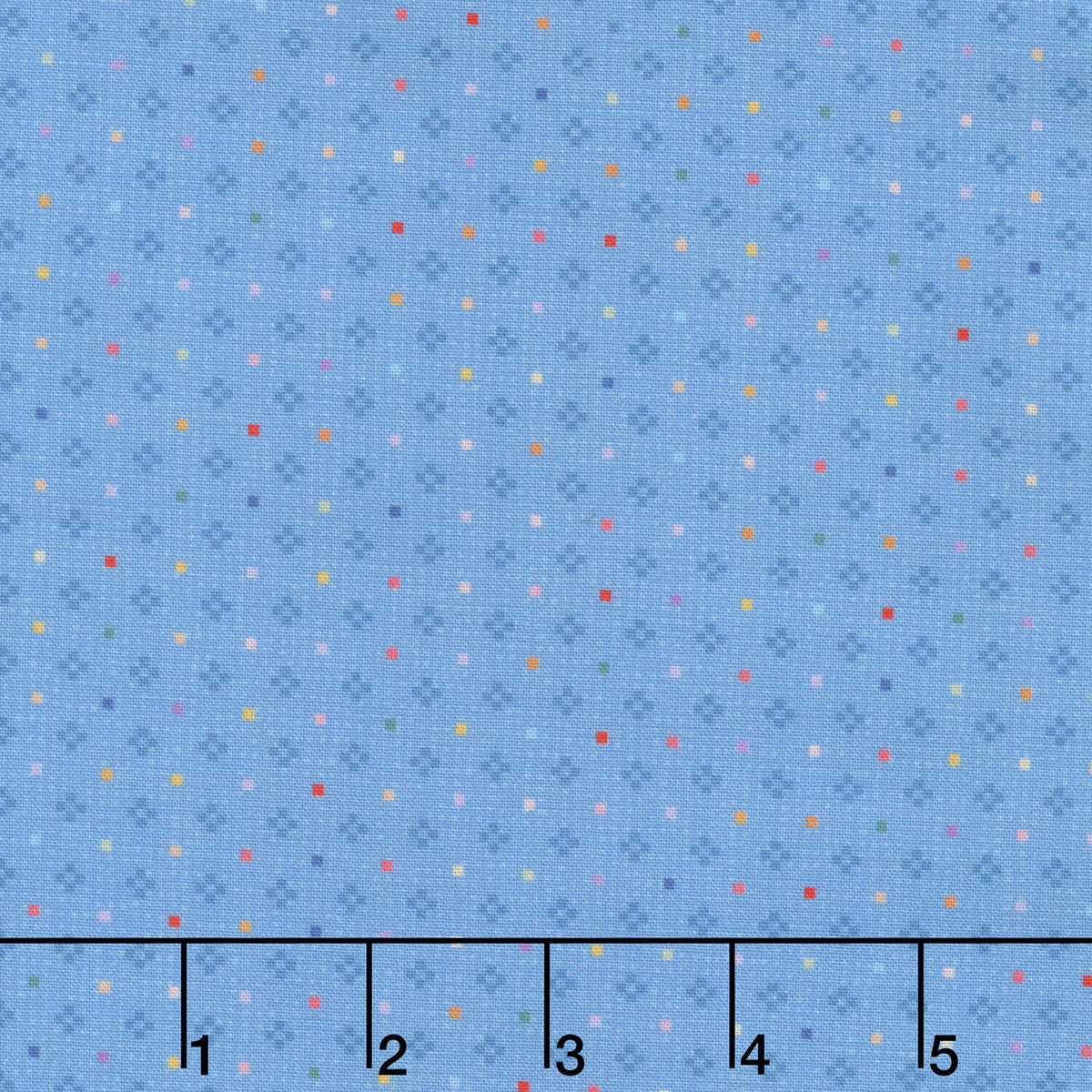 Gathering Sun - Geo Dot Blue Multi Yardage