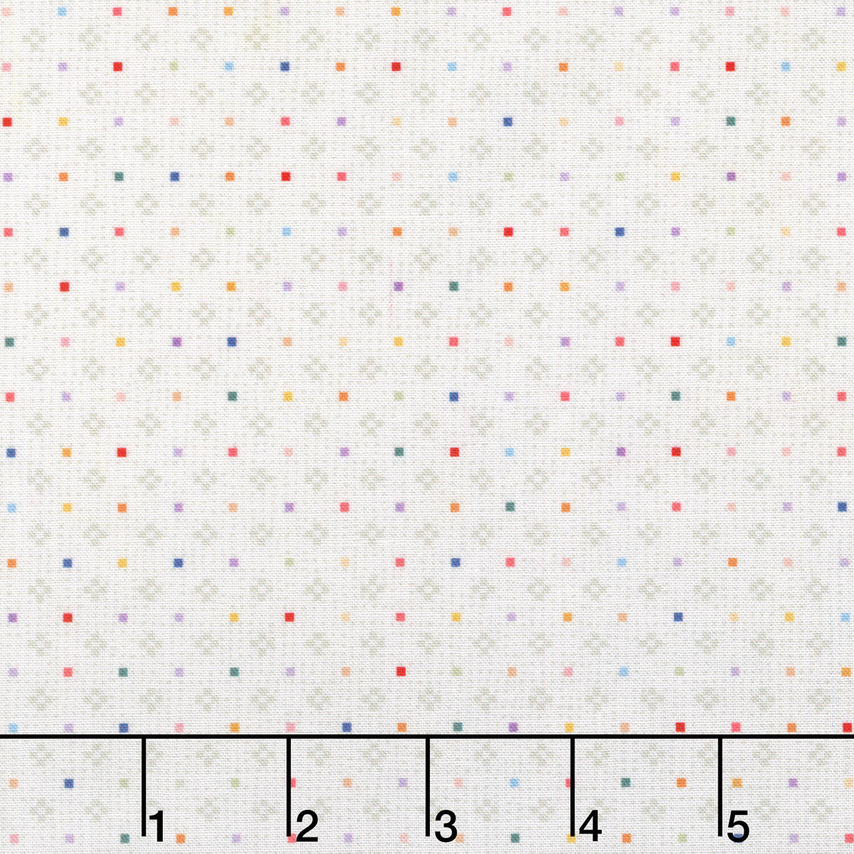 Gathering Sun - Geo Dot White Multi Yardage