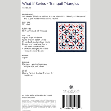 What If Series - Tranquil Triangles Quilt Pattern by Missouri Star