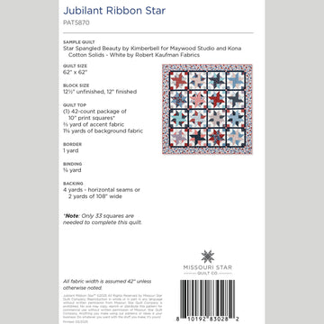 Jubilant Ribbon Star Quilt Pattern by Missouri Star