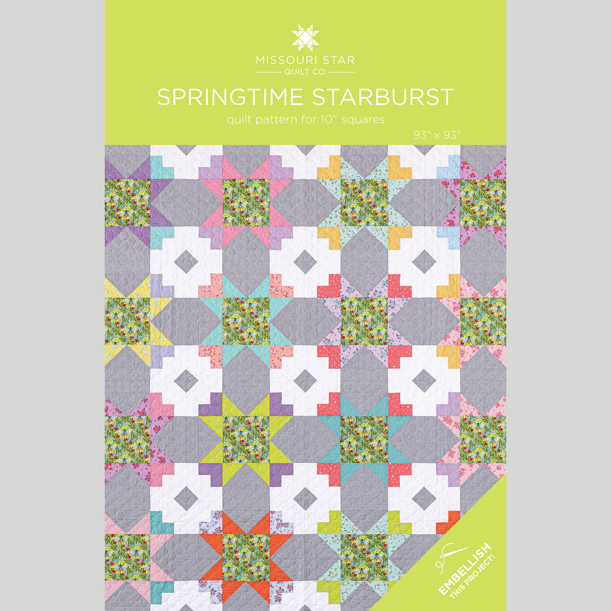 Springtime Starburst Quilt Pattern by Missouri Star