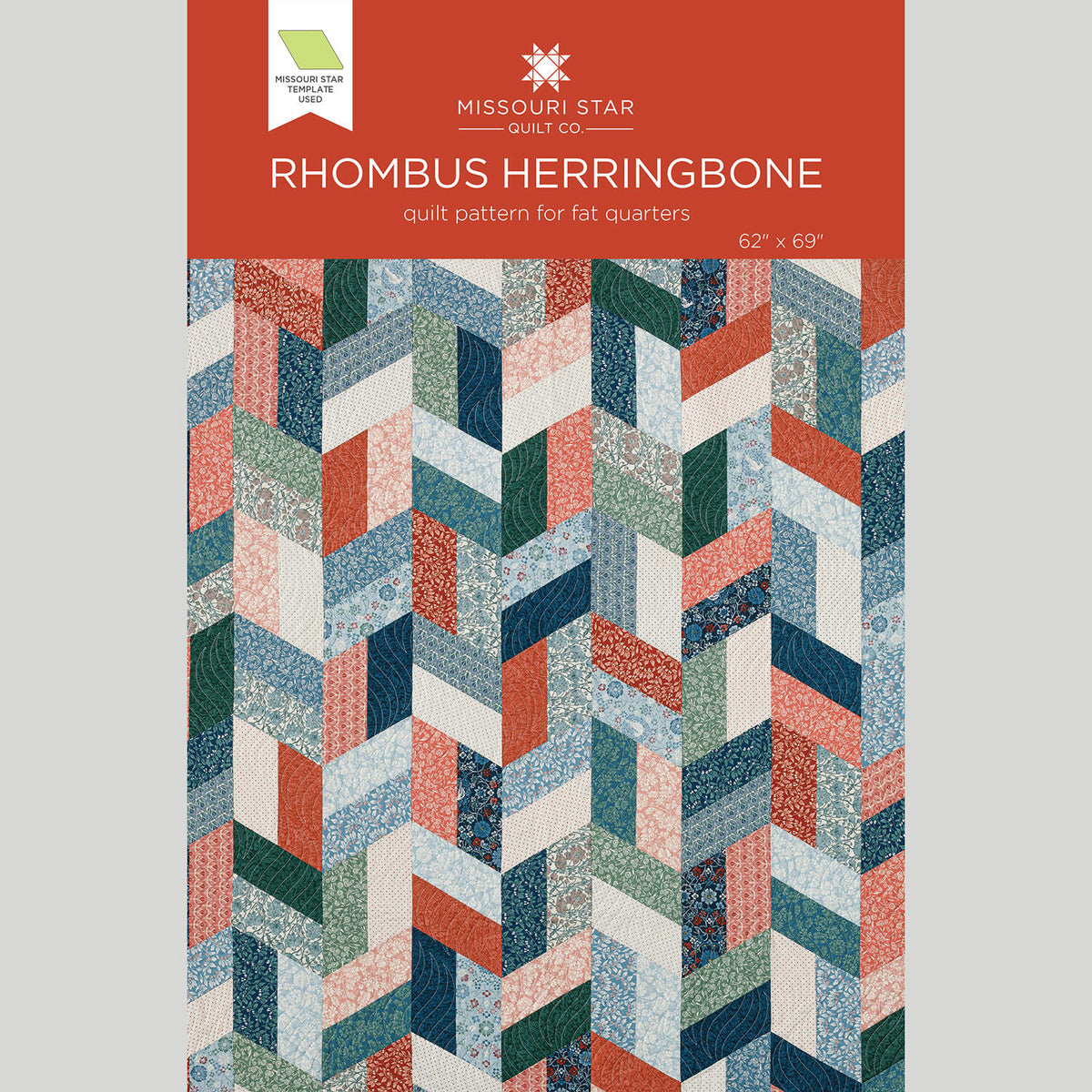 Rhombus Herringbone Quilt Pattern by Missouri Star