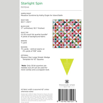 Starlight Spin Quilt Pattern by Missouri Star