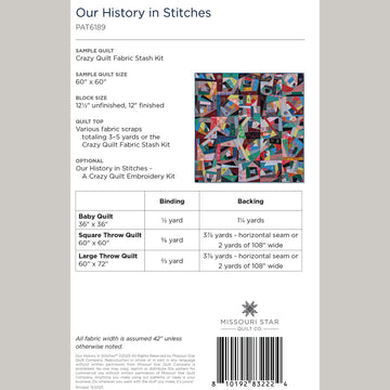 Our History in Stitches Quilt Pattern by Missouri Star