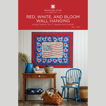 Red, White, and Bloom Wall Hanging Pattern by Missouri Star