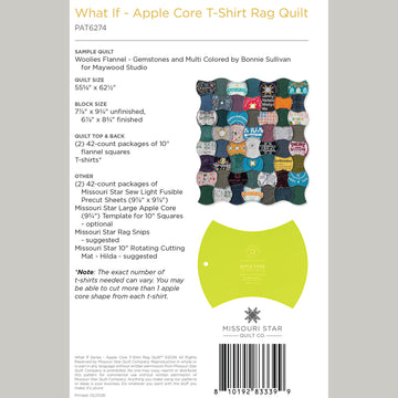 What If Series - Apple Core T-Shirt Quilt Pattern by Missouri Star