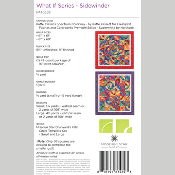 What If Series - Sidewinder Quilt Pattern by Missouri Star