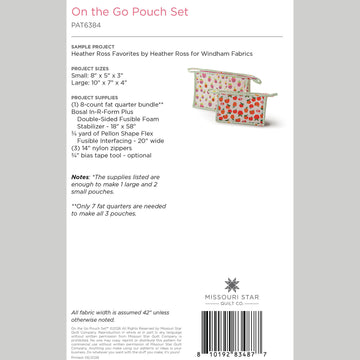 On the Go Pouch Set Pattern by Missouri Star