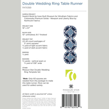 Double Wedding Ring Table Runner Pattern by Missouri Star