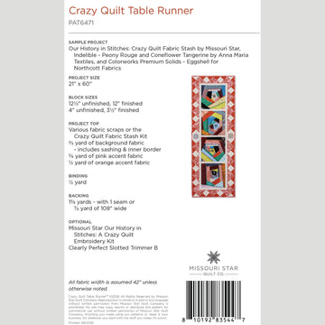 Crazy Quilt Table Runner Pattern by Missouri Star
