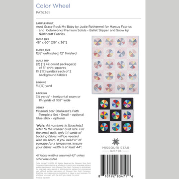 Digital Download - Color Wheel Quilt Pattern by Missouri Star