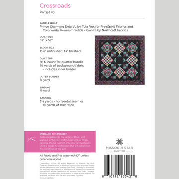 Digital Download - Crossroads Quilt Pattern by Missouri Star